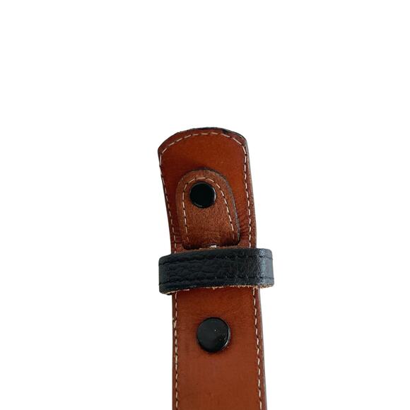 Tony Lama Vintage Leather Ranger Style 1" Belt Black No Buckle Womens Size 34 - Picture 6 of 7